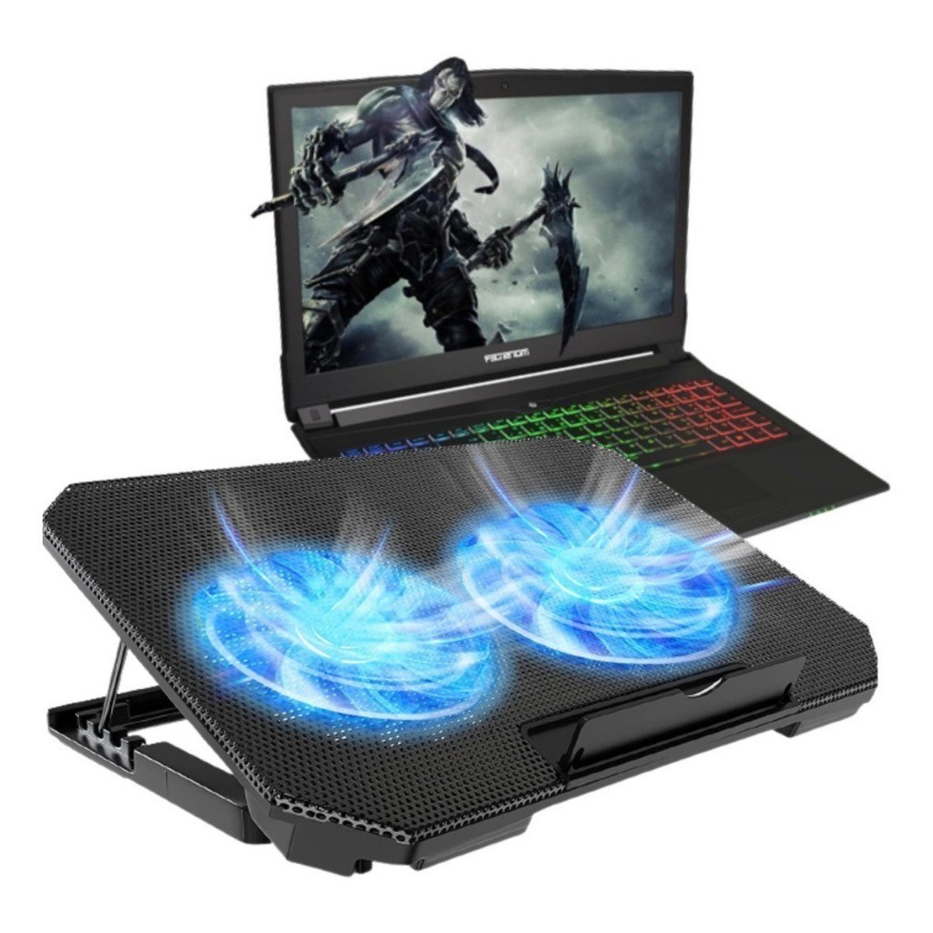 Suporte Para Notebook Base Gamer com Led Refrigerada Ventilação Silenciosa Cor Preto Cor Do Led Azul B-MAX
