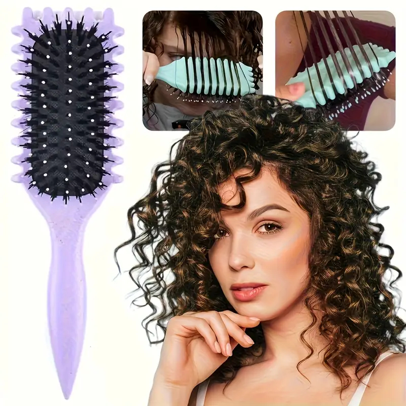 Escova De Estilo Bounce Curl Define Escova De Cachos Pente 1/2pcs em Oferta na Shopee