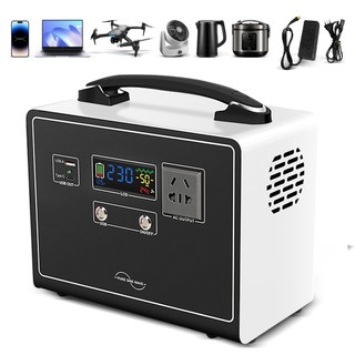 Fonte de Alimentação Portátil 300W (600W Pico) com Onda Senoidal Pura, LCD e Múltiplas Interfaces 110V