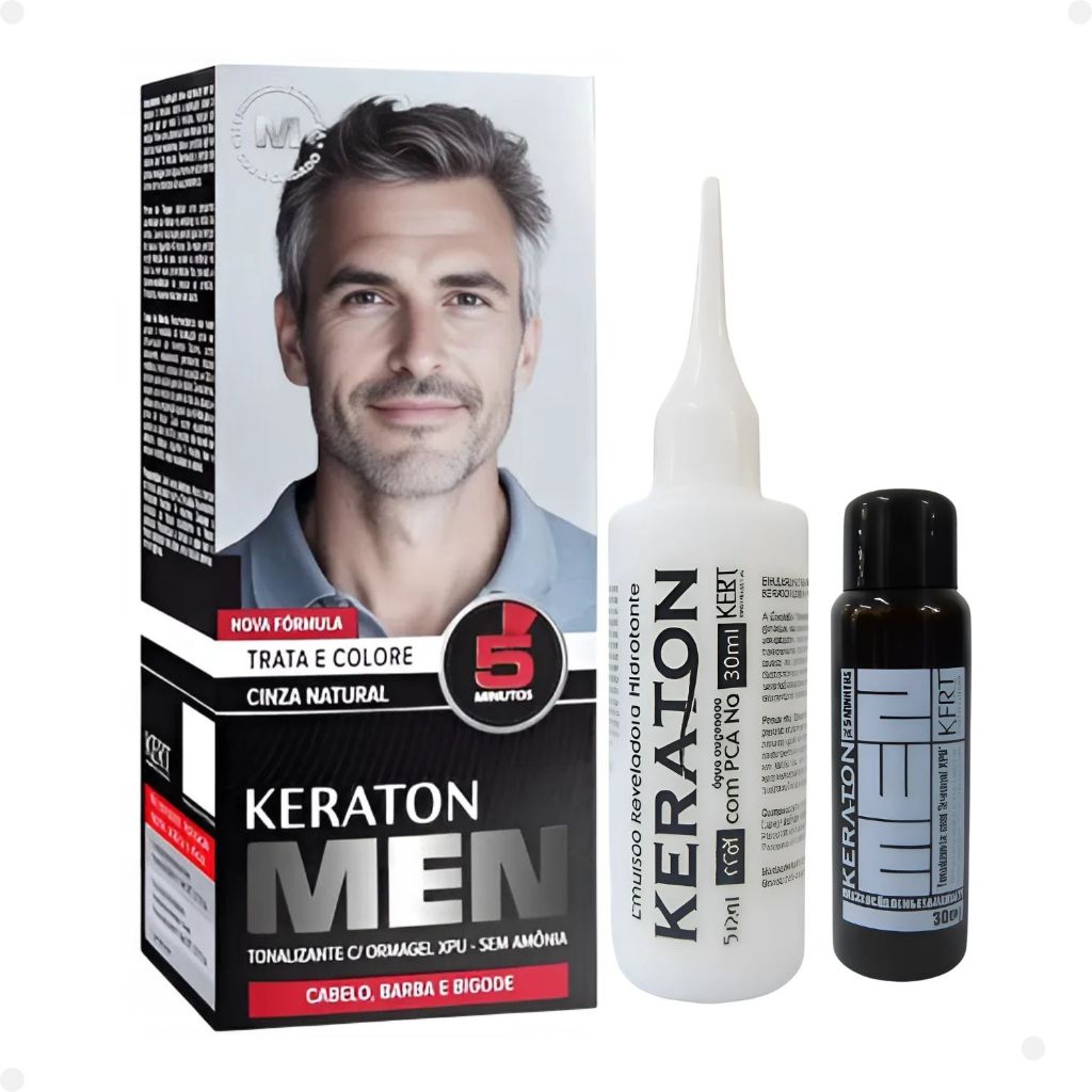 TONALIZANTE COM ORMAGEL XPU KERATON MEN CINZA NATURAL