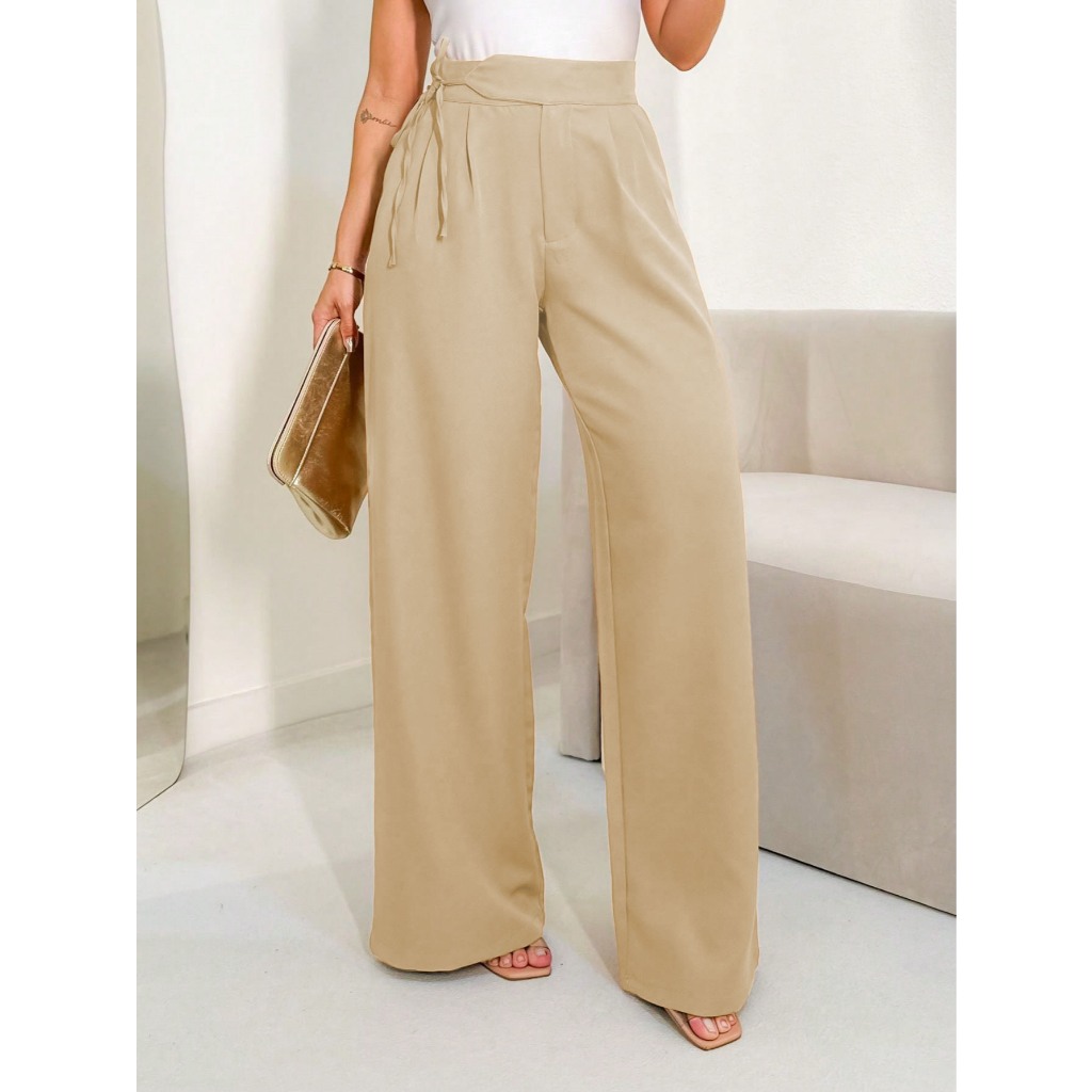 REF: 3286 Calça Feminina Alfaiataria, Calça Pantalona, Cintura Alta, Calça Preta, Wide Leg, Flare em Oferta na Shopee