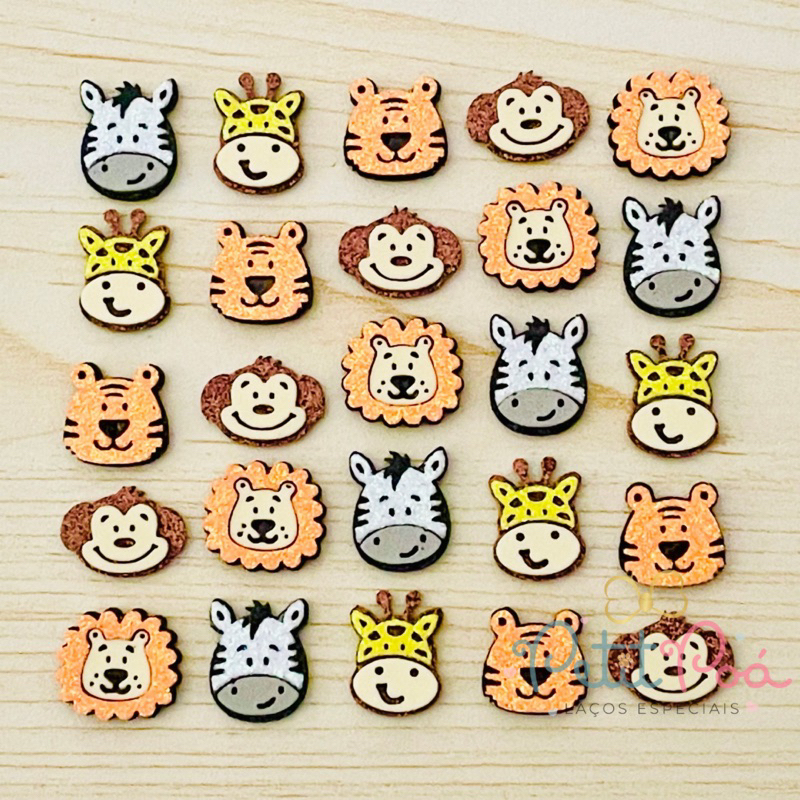ADESIVO PET MINI SAFARI - BANHO E TOSA (20 UNIDADES) em Oferta na Shopee