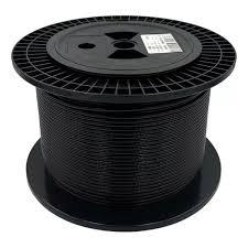 10 Metros Cabo De Aço Academia 1/8 4,8mm 6x7 Alma Fibra Revestido Pvc Preto