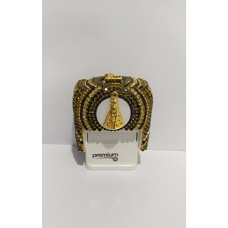 Carimbo Personalizado p10 com strass Nossa Senhora Aparecida + borrachinha em Oferta na Shopee