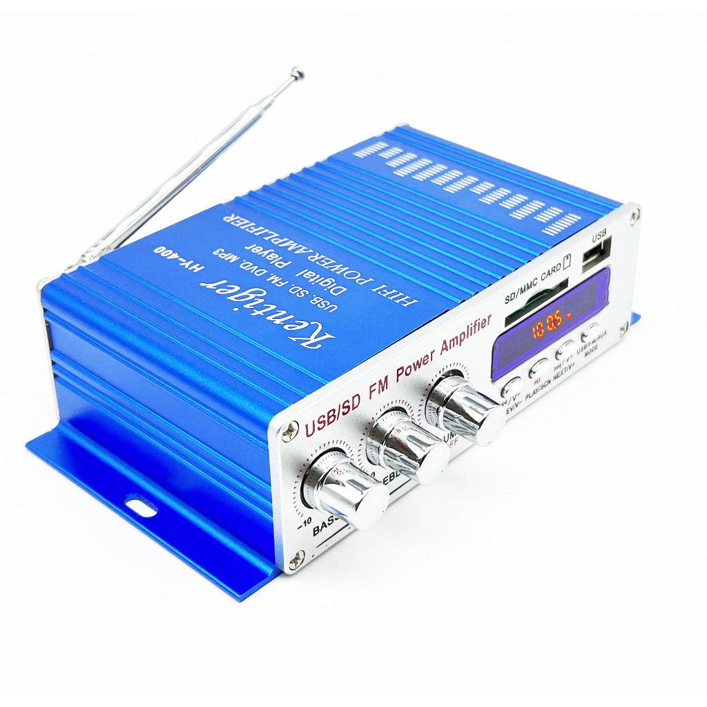 Mini Modulo Amplificador Com Controle Remoto 2 Canais USB SD HY-400