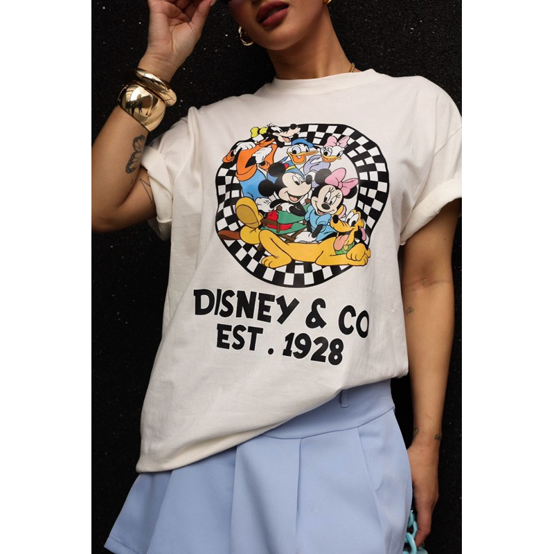 Blusa T-shirt Disney Personagem Feminina Estilosa Fashion Viagem Estilosa Mikey