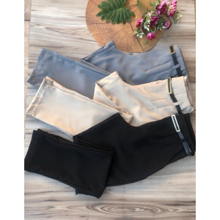 Calça alfaiataria social feminina casual zíper lateral com cinto em Oferta na Shopee