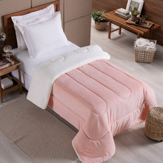 Coberdrom Edredom Cobertor Cama Solteiro Dupla Face Toque lã de Carneiro  Manta 2,40m x 1,50m em Oferta na Shopee