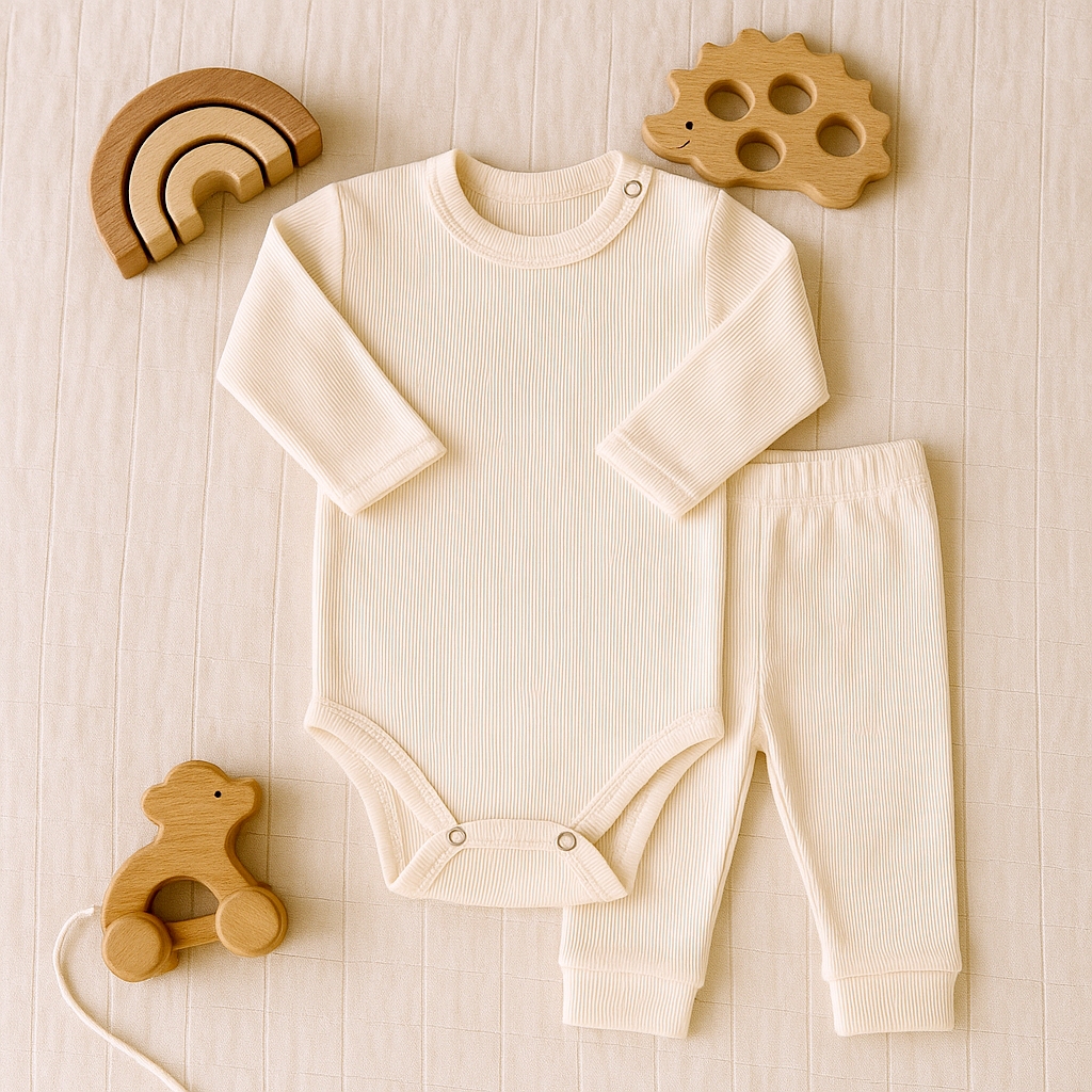 Kits Body de bebê P ao GG para enxoval. Body manga longa e calça em Oferta na Shopee