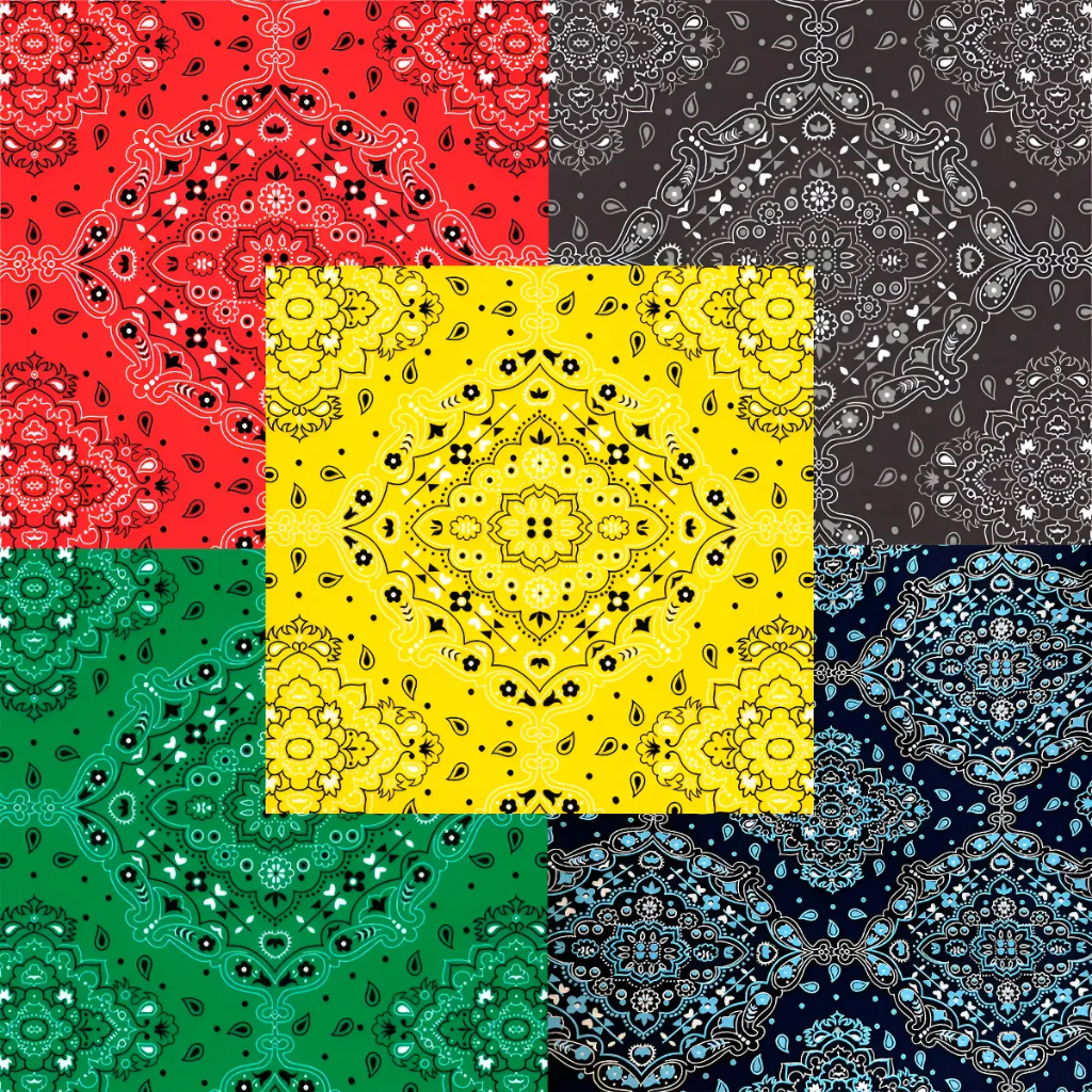 50cm Tecido Tricoline Estampado Mandala Cores 100% Algodão Bandana