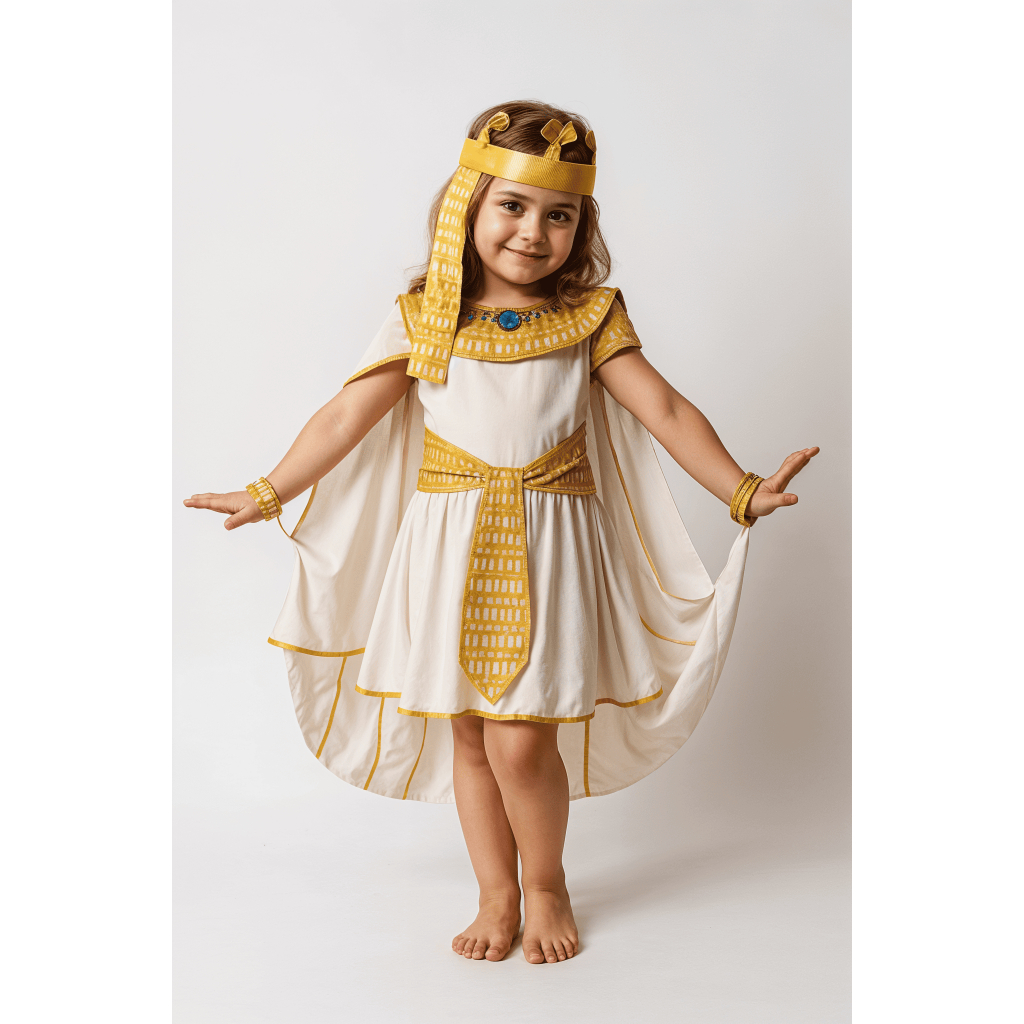 Fantasia de Cleópatra Infantil de Carnaval Completa em Oferta na Shopee