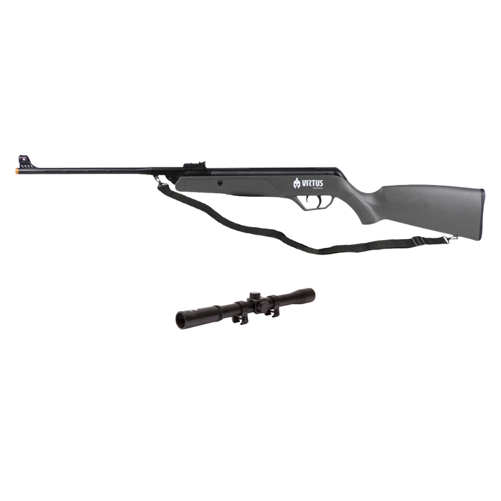 Carabina de Pressão Arete Grey 5.5mm CBC - Virtus + Luneta 4x20 + Bandoleira