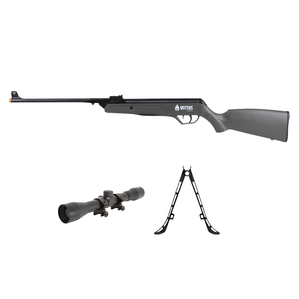 Carabina de Pressão Arete Grey 5.5mm CBC - Virtus + Luneta 4x32 + Bipé em Oferta na Shopee