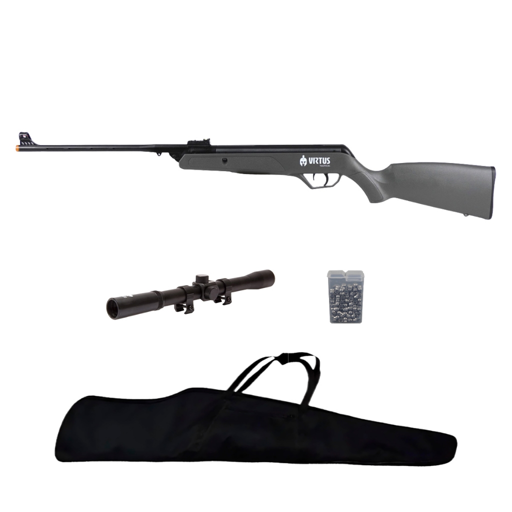 Carabina de Pressão Arete Grey 5.5mm CBC - Virtus + Chumbo + Capa + Luneta 4x20 em Oferta na Shopee