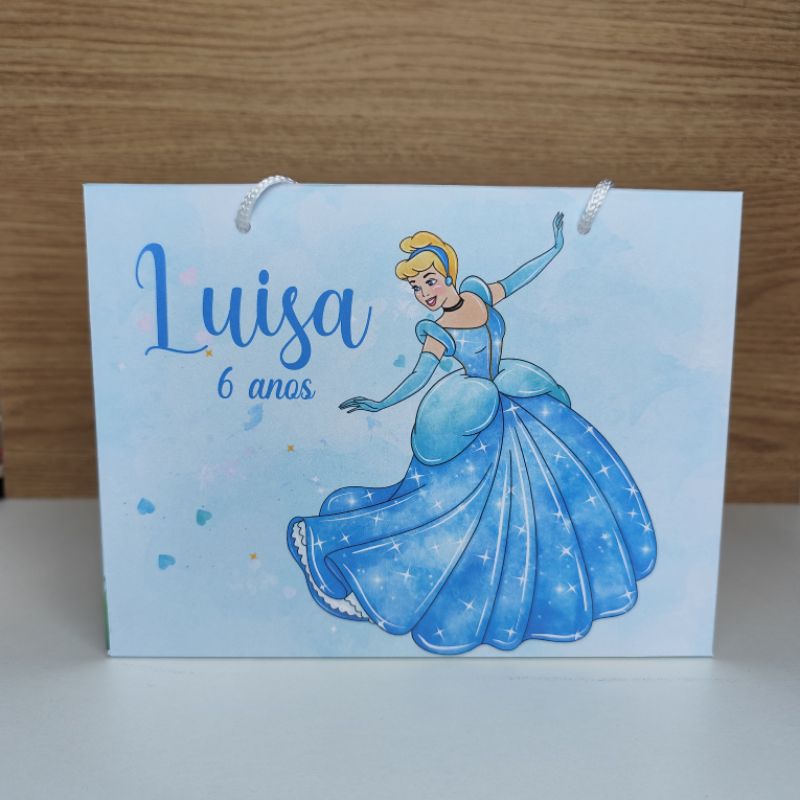 Sacolinha Personalizada Cinderela - Pegue e Monte
