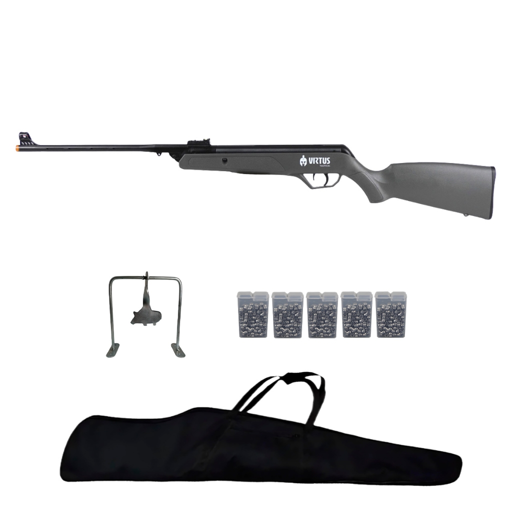 Carabina de Pressão Arete Grey 5.5mm CBC - Virtus + 5 Chumbos + Capa + Alvo Javali em Oferta na Shopee