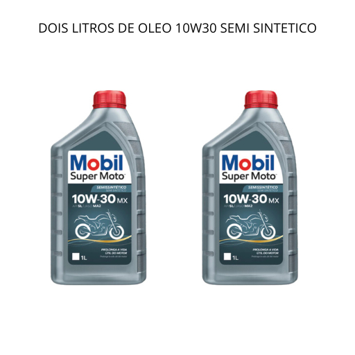 DOIS LITROS DE OLEO MOBIL 10W30 SEMI SINTETICO