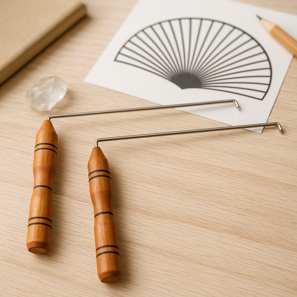 Dual Rod para Radiestesia Profissional | Cabos em Madeira Artesanal e Hastes em Inox | Alta Sensibilidade Preciso em Oferta na Shopee