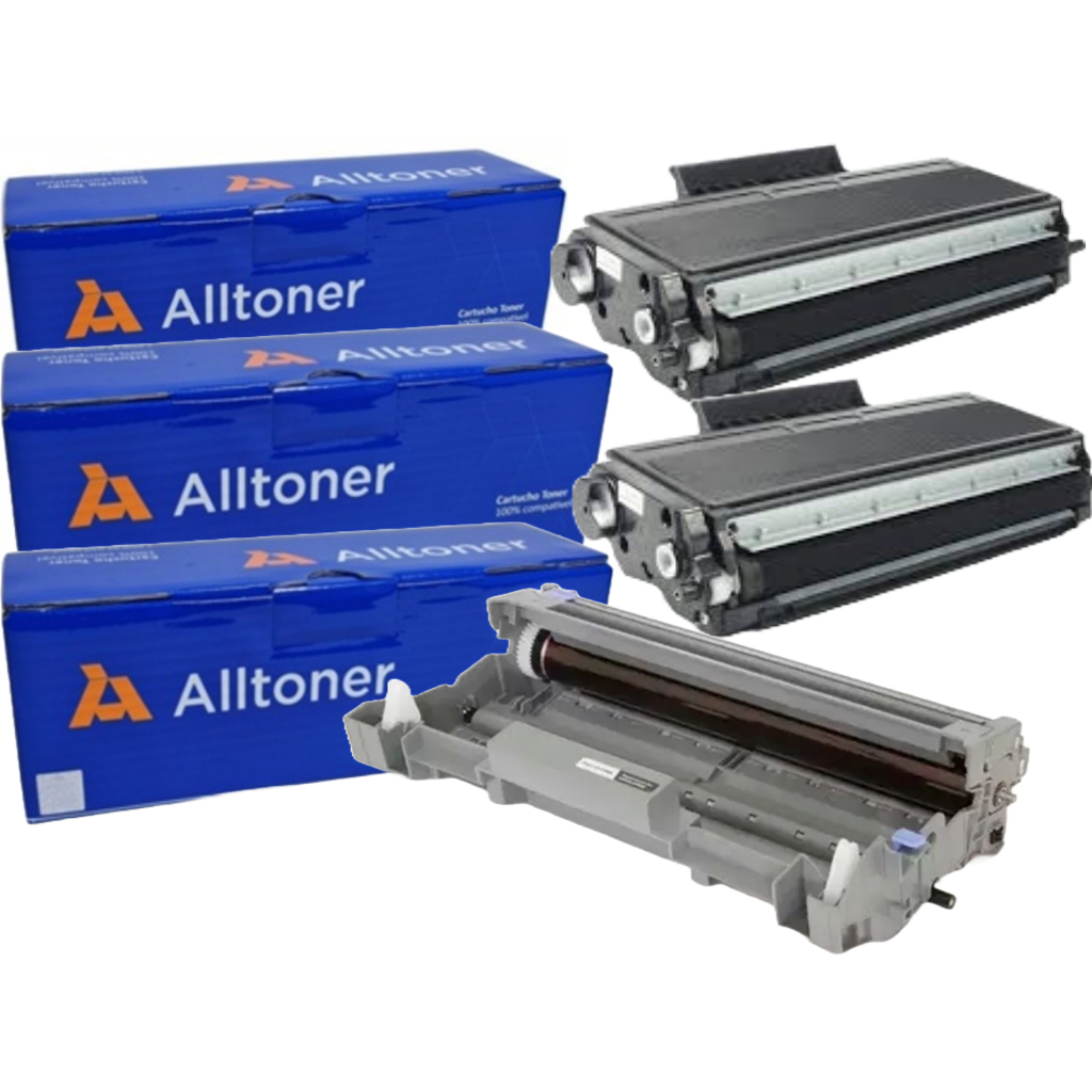 Combo Compatível com 2 Toner Brother TN580/TN650 + 1 Fotocondutor DR580/DR650 |DCP8060/HL-5240/HL-5340D/ MFC-8480DN|