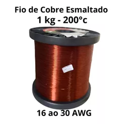 Fio de Cobre Esmaltado 16 ao 30 AWG 200°c - 1kg
