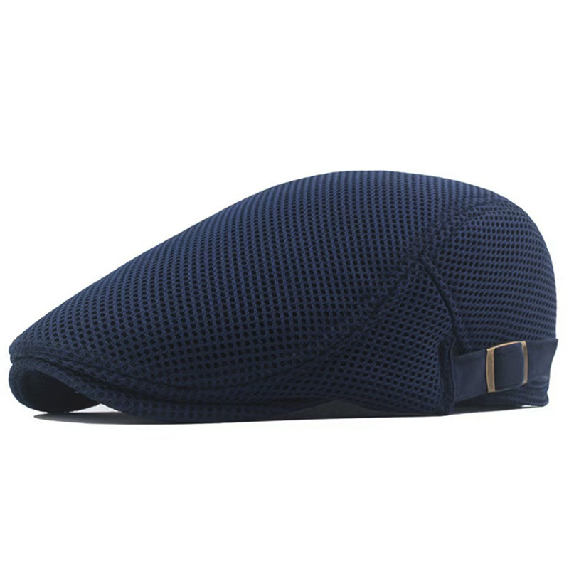 Chapéu Boina Aba Curva Masculina Italiana Respirável Azul Preto Bege Diversas Cores