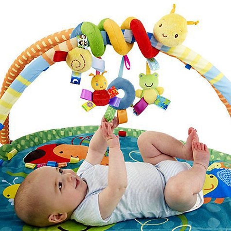 1pcs Mobile Centopeia Espiral Ideal Carrinho Bebê Conforto Berço Com Barulho de Chocalho pode ser lavado