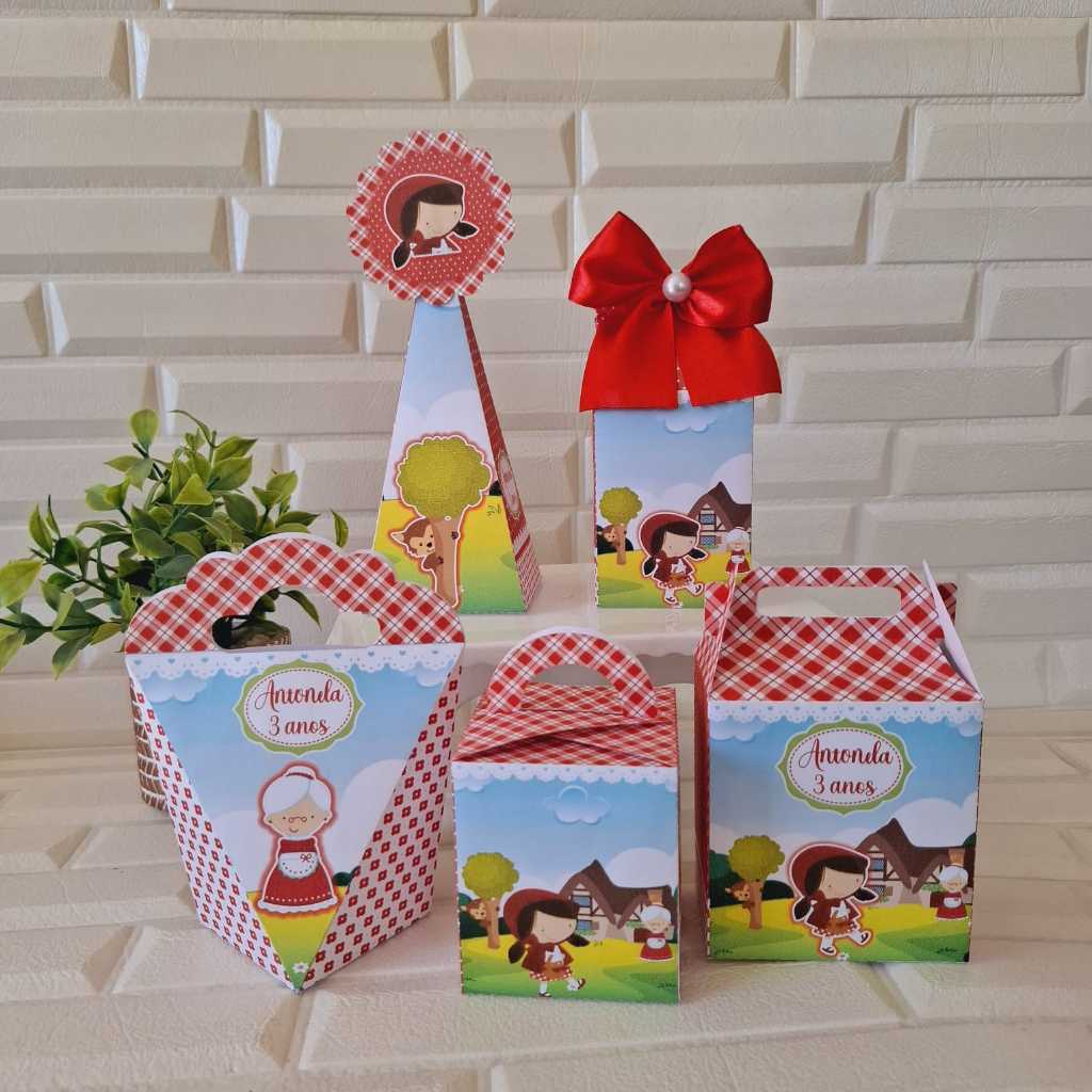 Lembrancinha chapeuzinho vermelho/Kit personalizado chapeuzinho vermelho/kit festa chapeuzinho vermelho