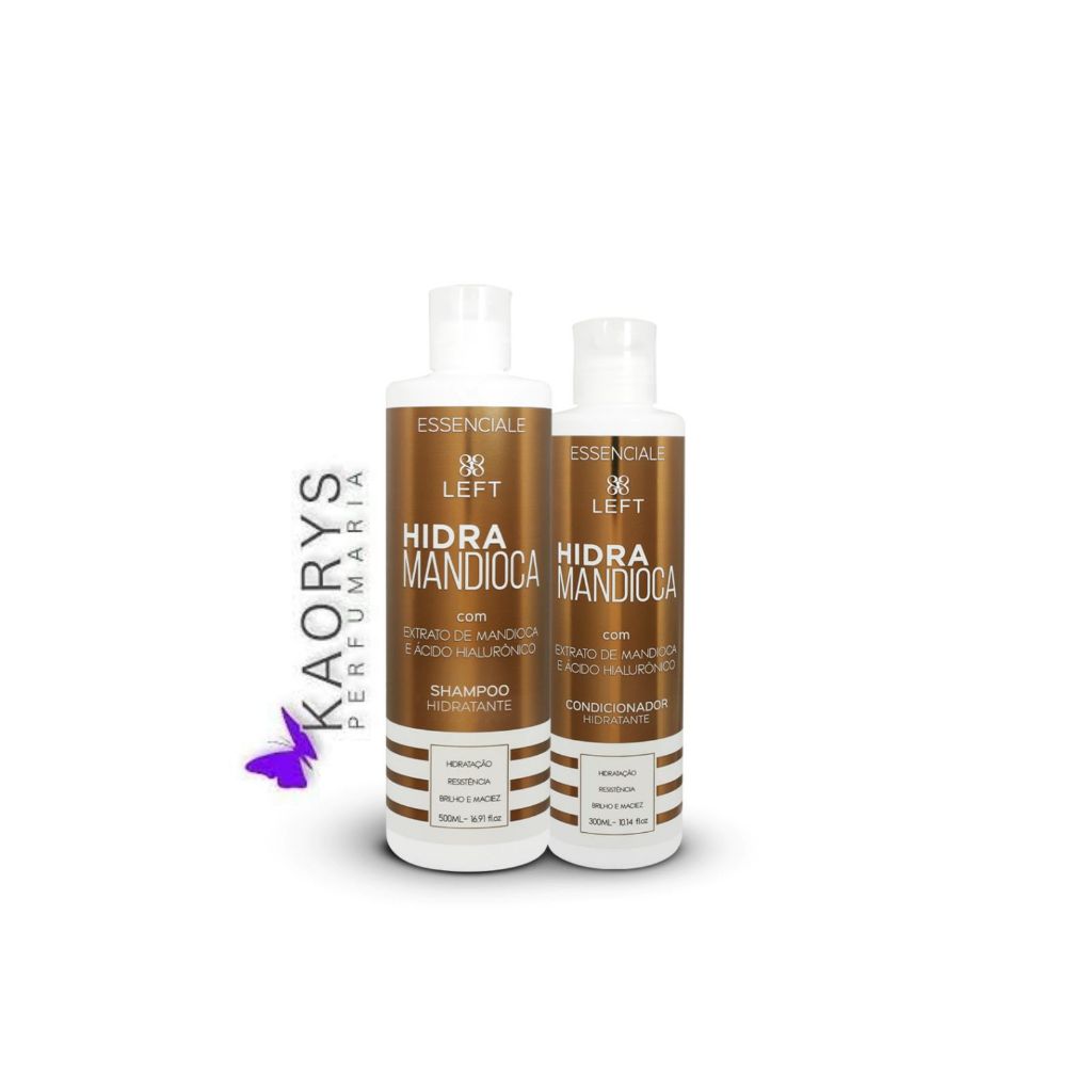 Mini Pack Essenciale Hidra Mandioca - Shampoo 500ml. + Condicionador 300ml. - Left