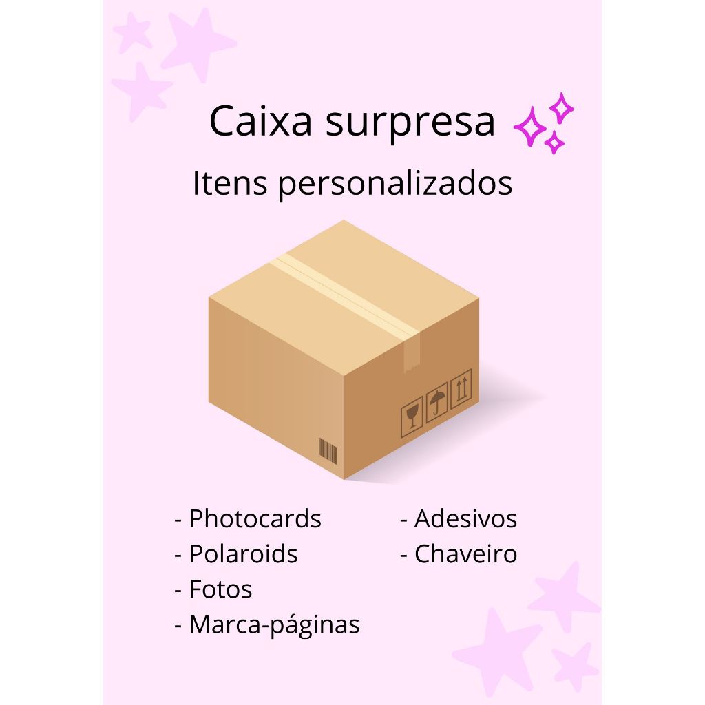 Caixa surpresa com itens personalizados - BTS, Stray Kids, Ateez, TXT, Seventeen etc em Oferta na Shopee