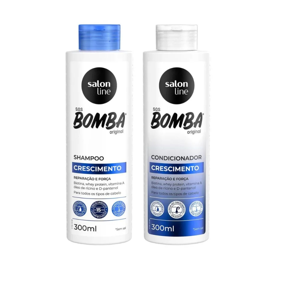 Shampoo e Condicionador Salon Line Sos Bomba Crescimento 300ml