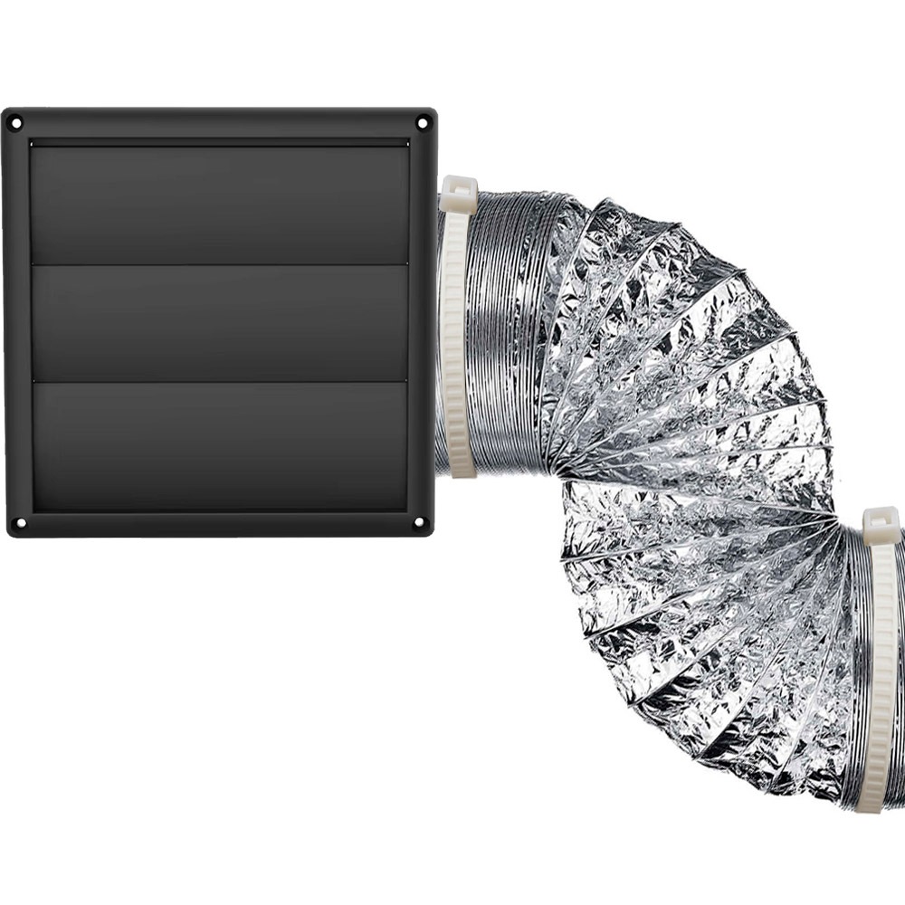 Kit Exaustão Saída de Ar Para Coifa  Exaustor Depurador 120mm 125mm 127mm Com Grade Veneziana em ABS em Oferta na Shopee