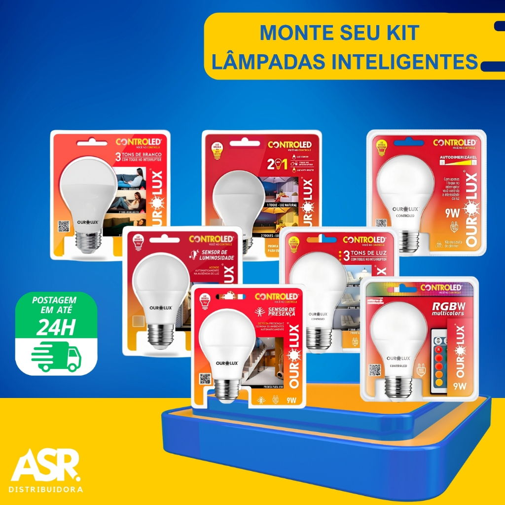 Monte seu Kit Lâmpadas Inteligentes Sensor de Luminosidade, Sensor de Presença, Inseto, Multicolors