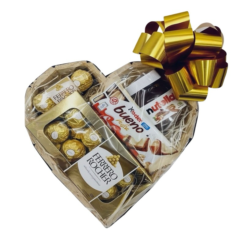 Cesta de Chocolate Ferrero Rocher com Nutela/Dia dos Pais/Aniversários/Namorados em Oferta na Shopee