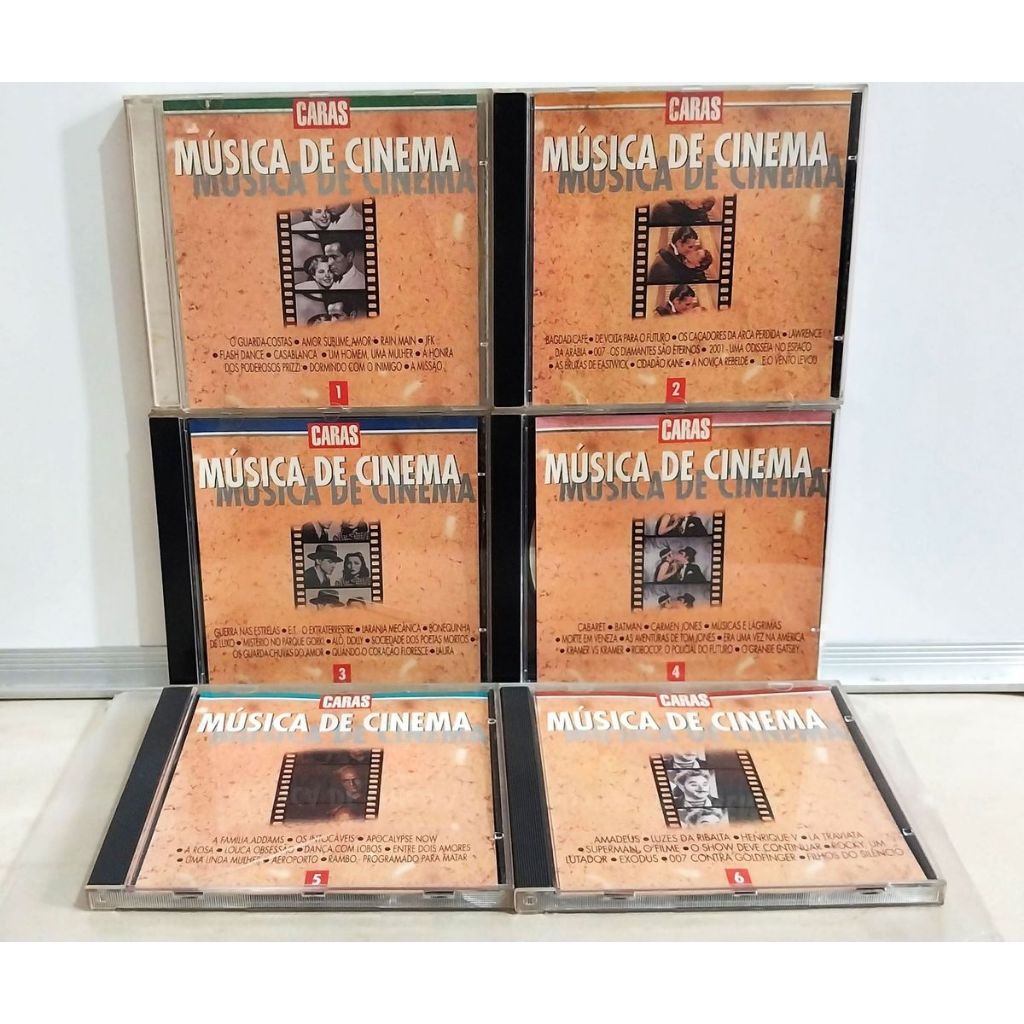 Cds coleção música de cinema - coleção da revista Caras vol. 1 ao 6