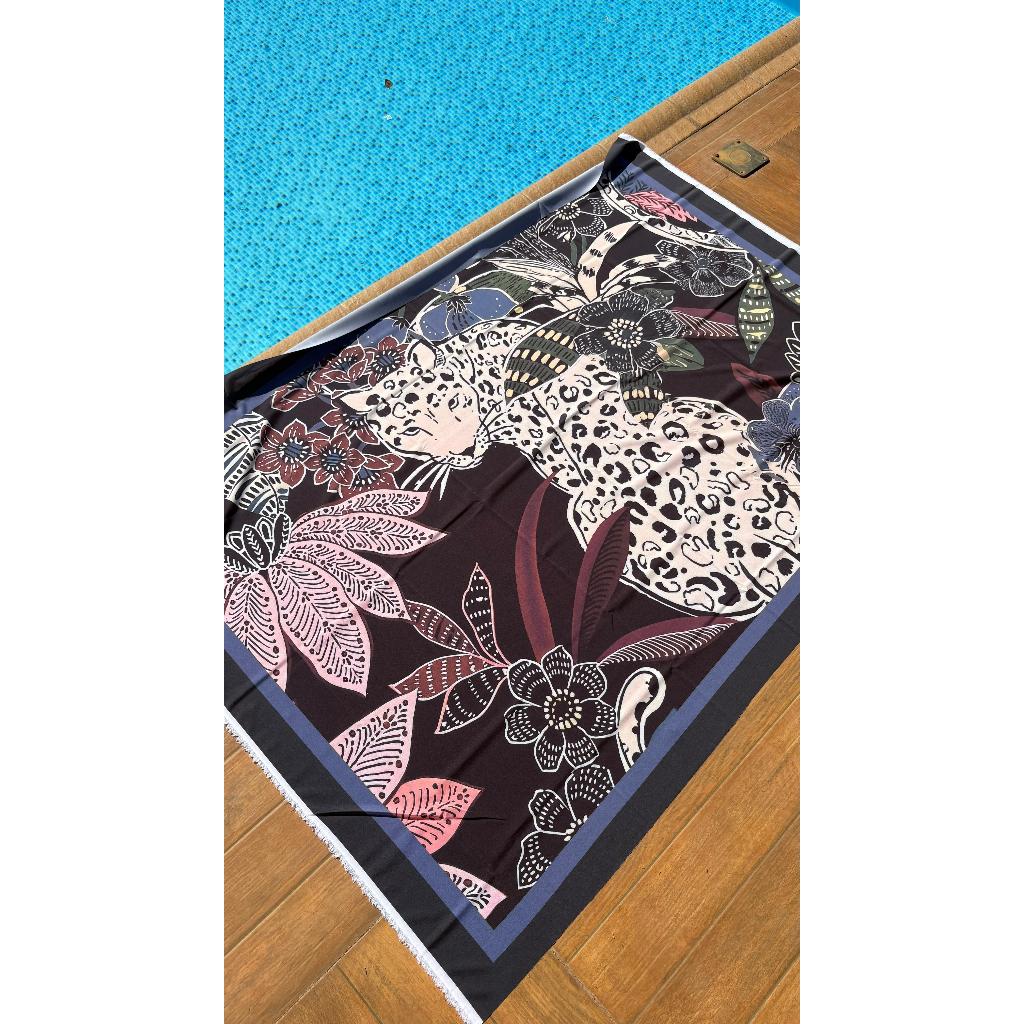 Parêo Praia Estampado, Estilo FLORAL, Canga, Saida Praia, Piscina Resort Clube, Tecido SEM ACABAMENTO