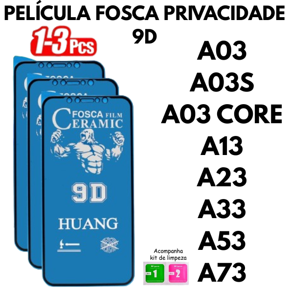 Película Fosca Privativa Matte Flexível Anti Spy Para Samsung A03 A03S A03 CORE A13 A23 A33 A53 A73