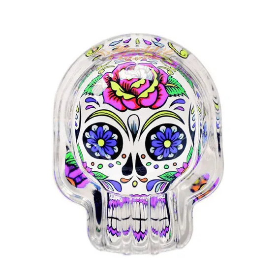 Cinzeiro De Vidro Premium Caveira Mexicana Crânio