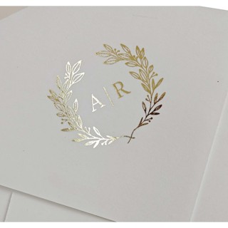 Envelope convite personalizado com SEU  monograma em HOTSTAMPING - HORIZONTAL em Oferta na Shopee