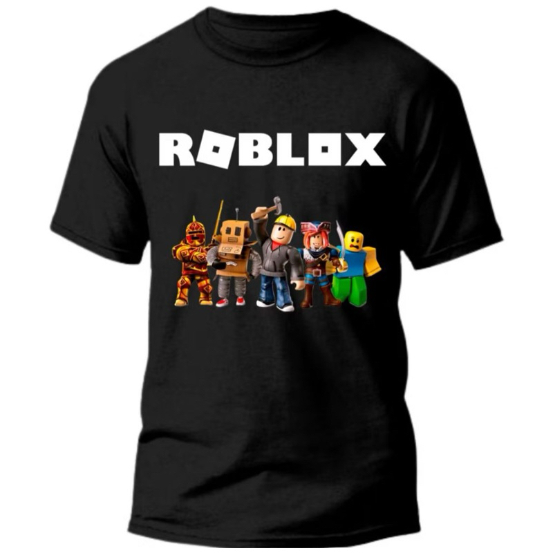 Camiseta Infantil Juvenil Adulto Roblox Camisa 100% Algodão Promoção