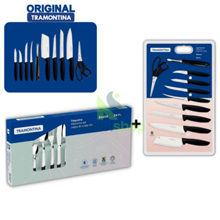 Jogo de Talheres Tramontina 24 peças buzios + Jogo de facas 10 PEÇAS Faqueiro Tramontina em Oferta na Shopee