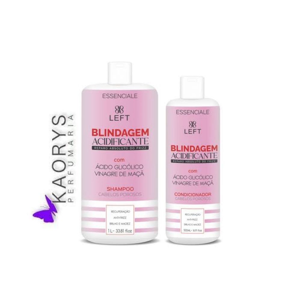 Shampoo 1L. + Condicionador 500ml. Blindagem Acidificante - Left.