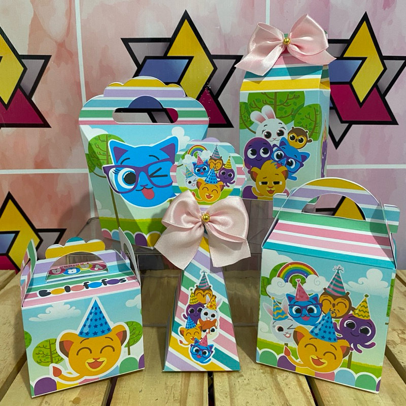 Kit Festa Bolofofos | 20 Peças | Lembrancinhas | Aniversário | Caixinhas Personalizadas