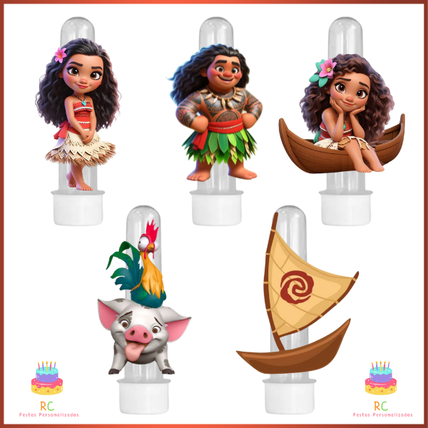 MOANA Kit Tubetes + Artes Personagens - Decoração Lembrancinhas Personalizadas Festa Infantil em Oferta na Shopee