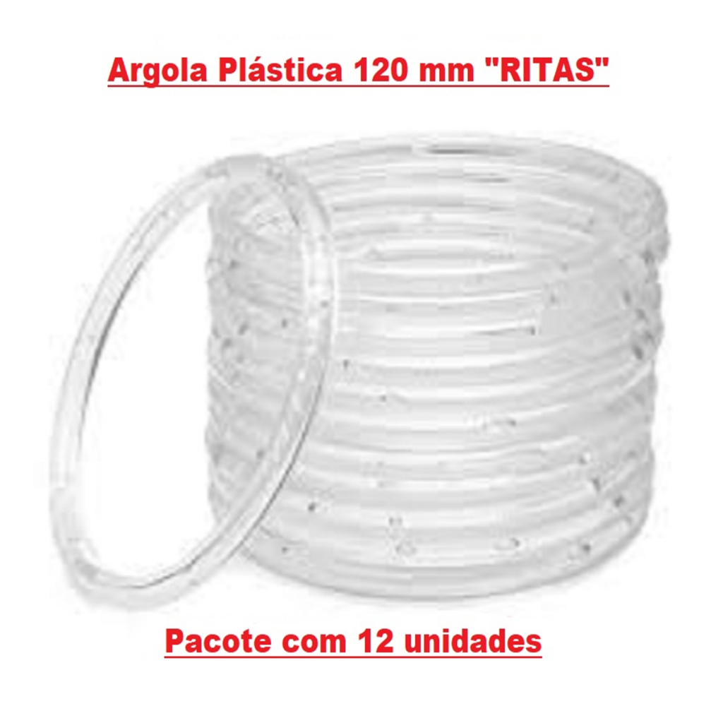 Argola Plástica Transparente  N ° 120 Artesanato 12 Unidades em Oferta na Shopee