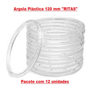 Argola Plástica Transparente  N ° 120 Artesanato 12 Unidades em Oferta na Shopee