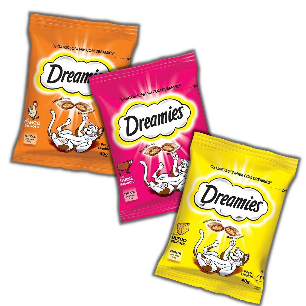 Kit 2 Petiscos Gatos Dreamies 40g