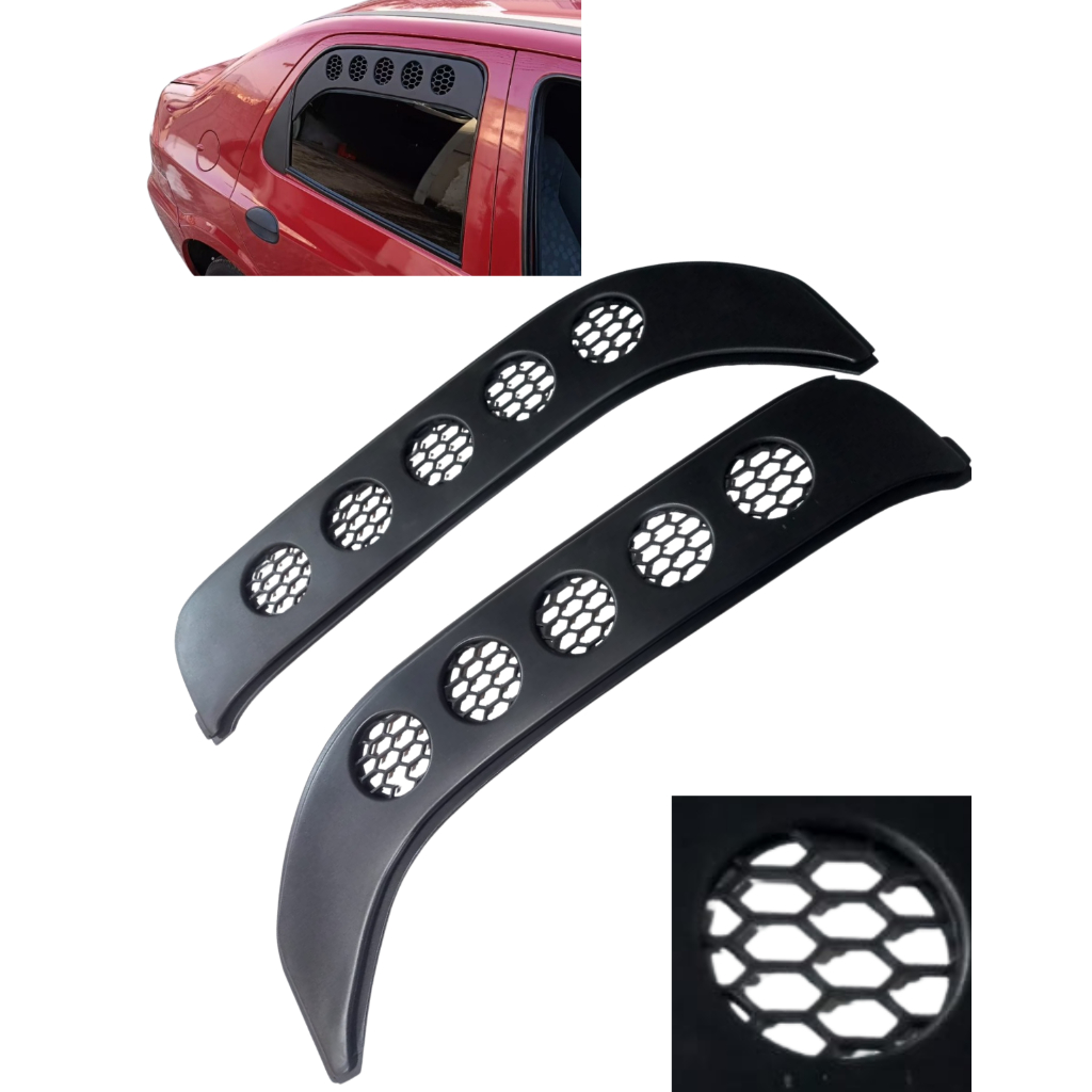 Par Windows Vent Aplique De Janela Tela Comeia - Celta 12/16 4 Portas - Estilo Esportivo Tuning