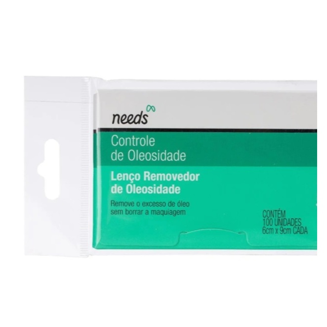 Lenço Removedor de Oleosidade Needs 100 folhas