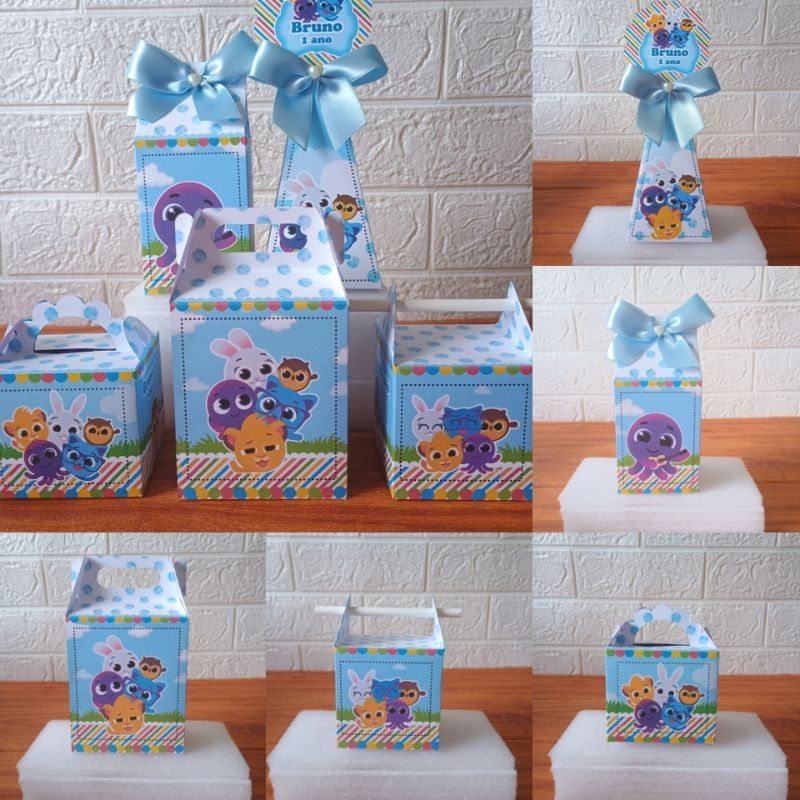 PEGUE E MONTE - Caixinhas Personalizadas Bolofofos Menino para aniversário/ Kit Caixinhas Lembrancinhas Festa