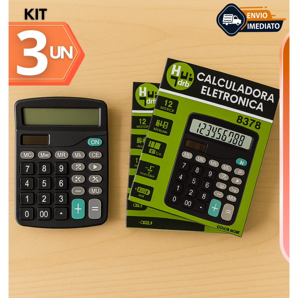 Calculadora de Mesa Para Escritório Loja Comercial Escolar 12 digitos Grande